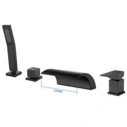 Shower System Black Solid...